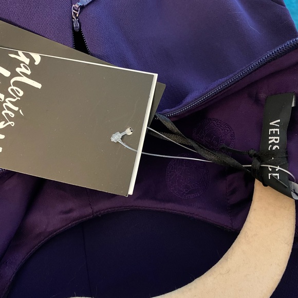 Versace Sleeveless Purple/Blue Dress IT 42 NWT - Picture 7 of 9